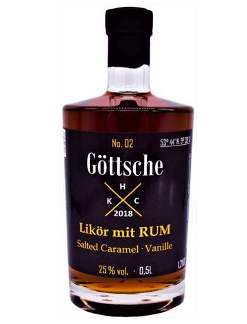 Göttsche Nr. 2 Likör mit Rum Salted Caramel Vanille 25% vol. 0,5l